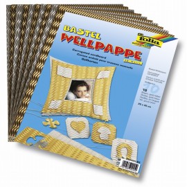 Set Carton Ondulat 3D Auriu și Argintiu Folia Paper