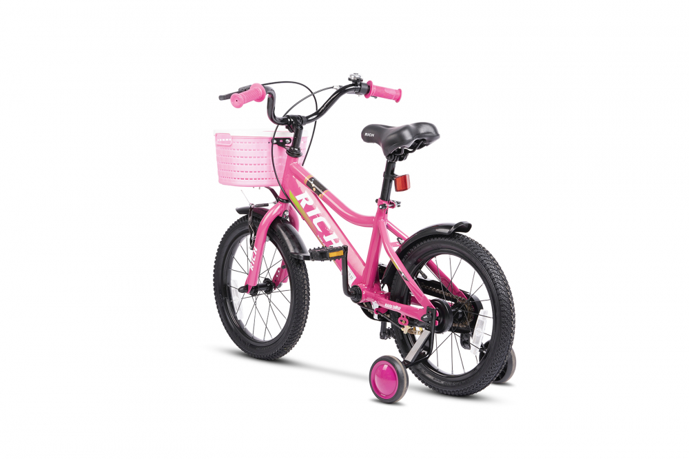 Bicicleta Rich Bike 14" RozAlb 3-5 Ani - imagine 6