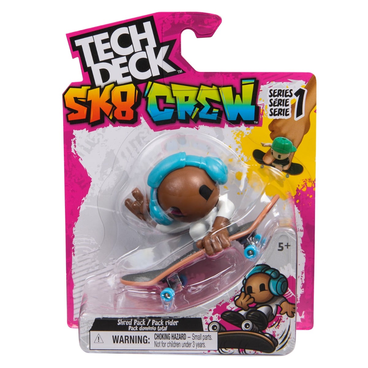 Set Mini Skateboard Tech Deck SK8 Crew cu Figurină