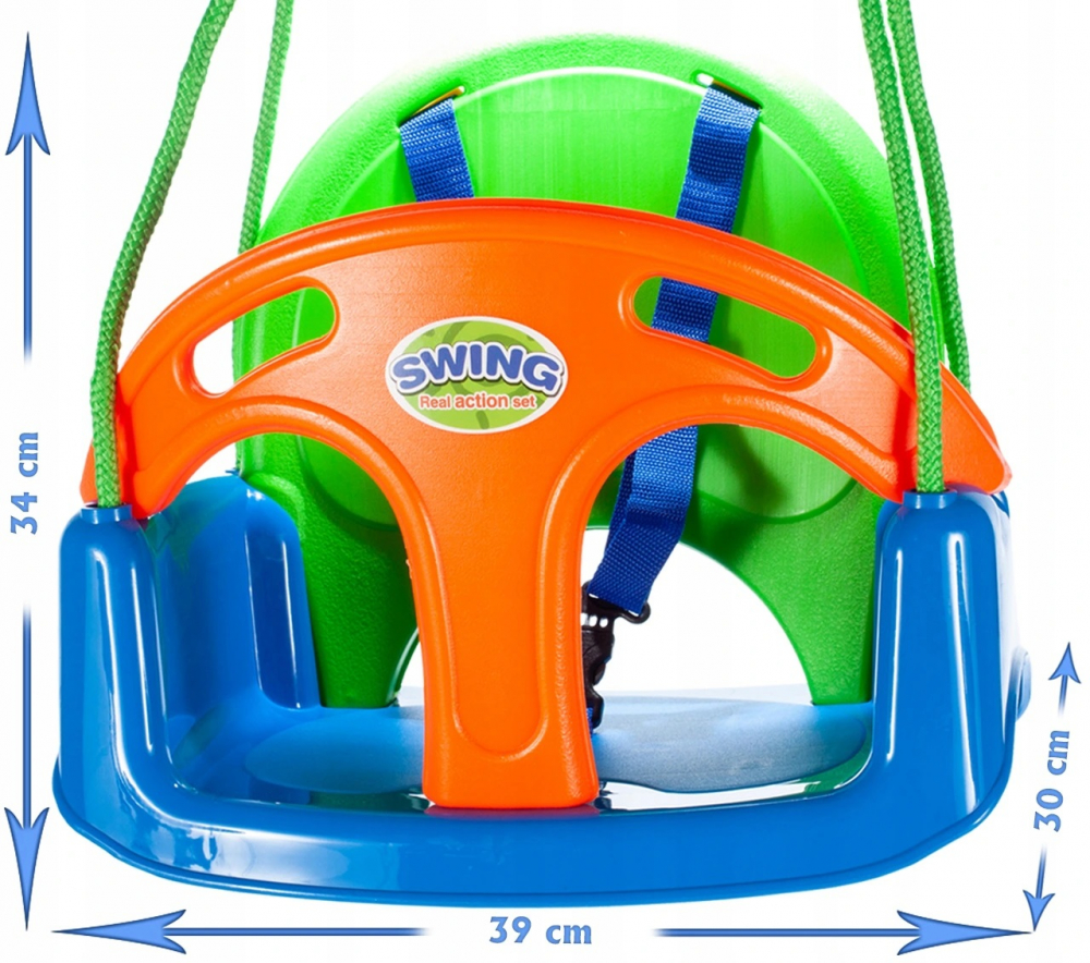 Leagan 3 in 1 Malplay Multicolor pentru Exterior - imagine 3