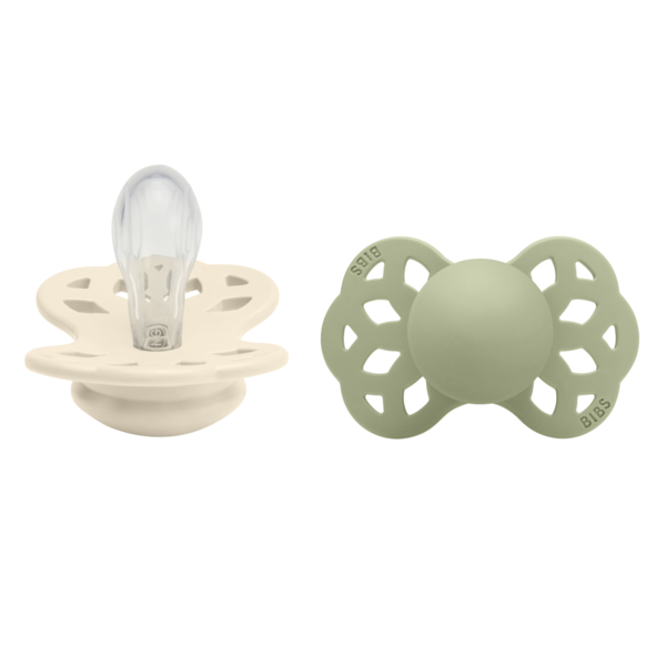 Set 2 Suzete Bibs Infinity Silicon, 0-6 Luni - imagine 2