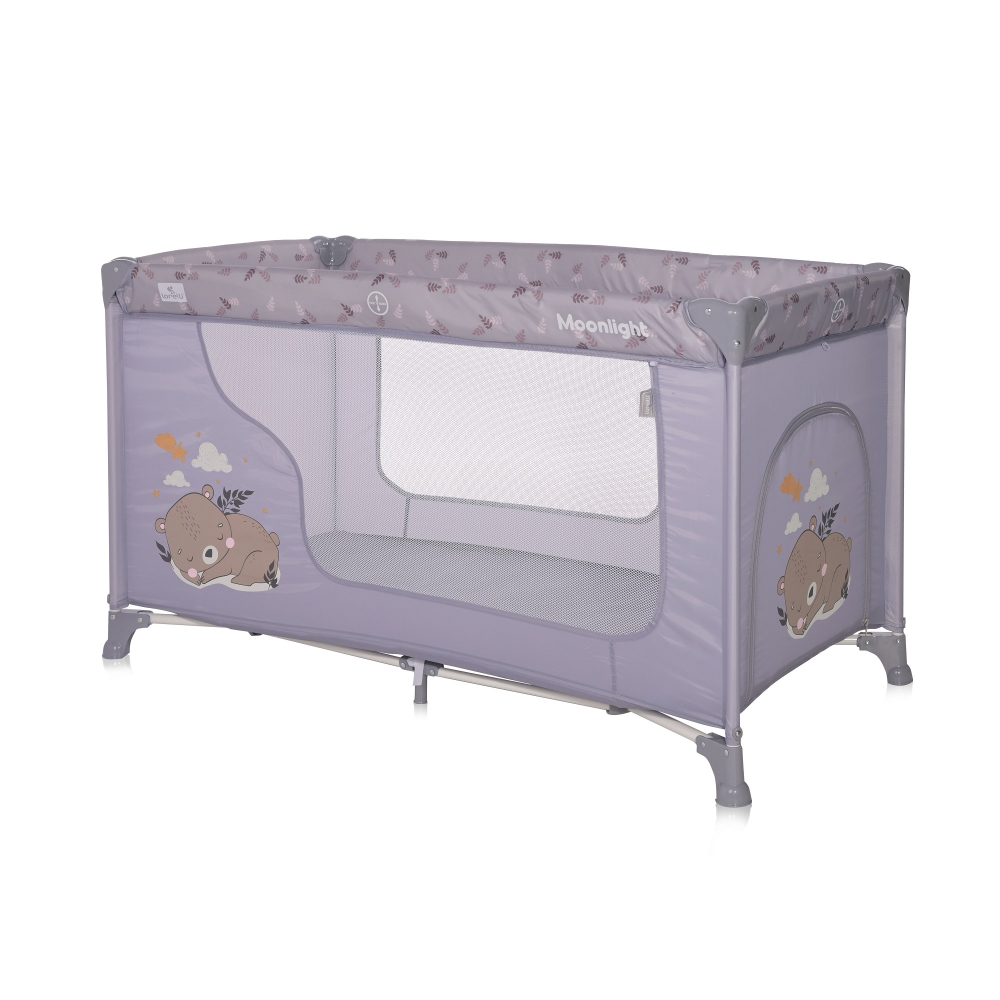 Patut Pliabil Lorelli Moonlight Grey, cu Geanta - imagine 3