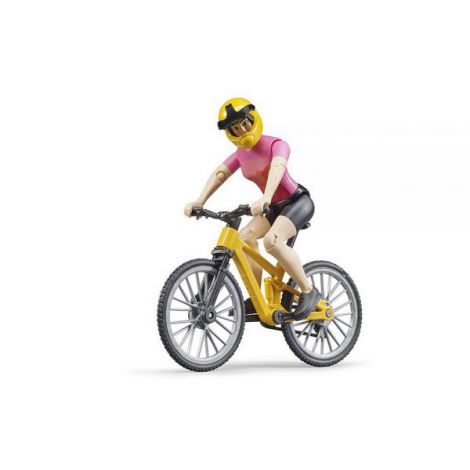 Bruder Figurină Ciclist cu Bicicletă de Munte - imagine 4