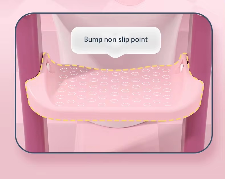 Reductor WC Little Mom Royal Pink cu scarită - imagine 6