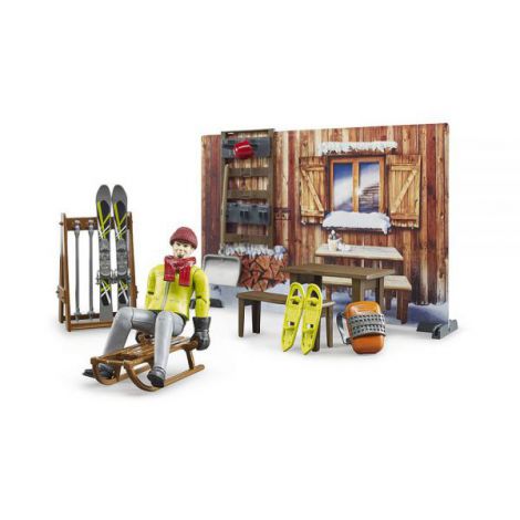 BRUDER Cabana Montana cu Snowmobil - imagine 4