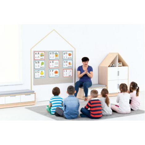 Panou Deco Bej Moje Bambino cu Stofă de In - imagine 2