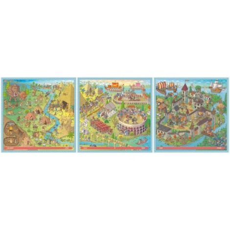 Puzzle Up Istorie 3 în 1, Ravensburger | 100-144 piese - imagine 3