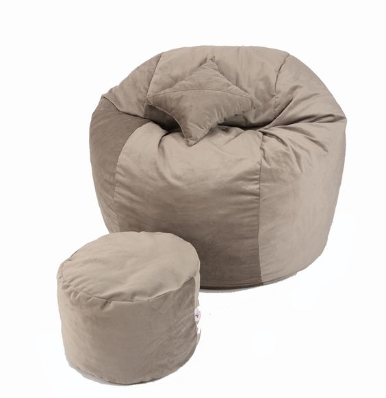 Set Fotoliu Puf King Size Old Oak | Pufrelax - imagine 6