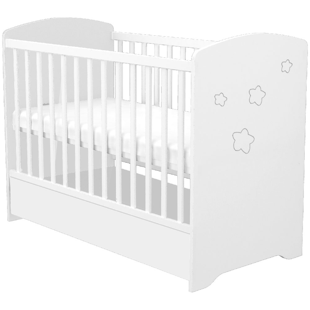 Patut Hubners Matei 120x60 Alb cu Sertar