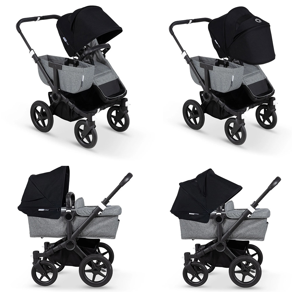 Capotină Bugaboo Donkey 3 Black | Protecție UV - imagine 2