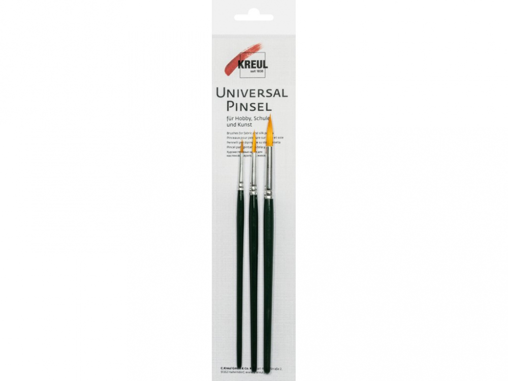 Set Pensule Kreul Universal, 3 Buc, Par Sintetic