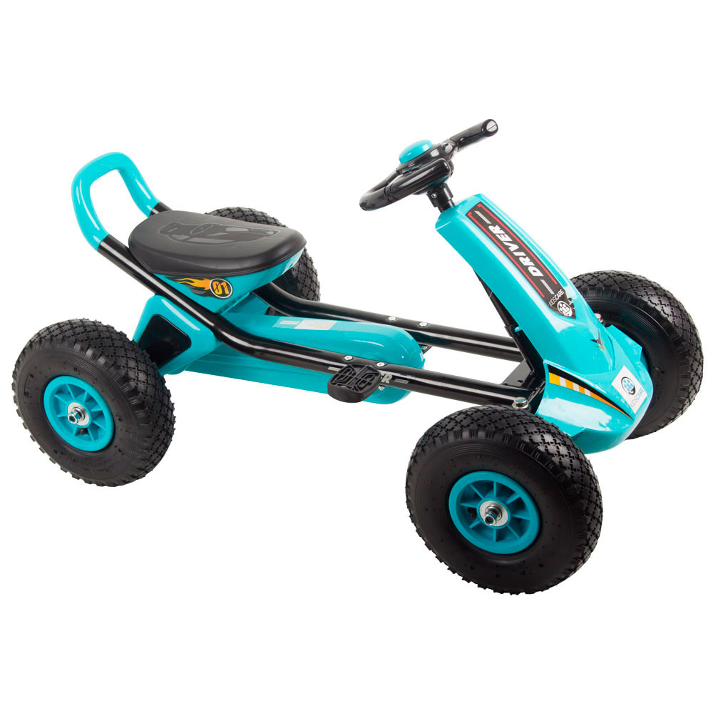 Kart Pedale Kidscare Albastru - Aventură Outdoor - imagine 5