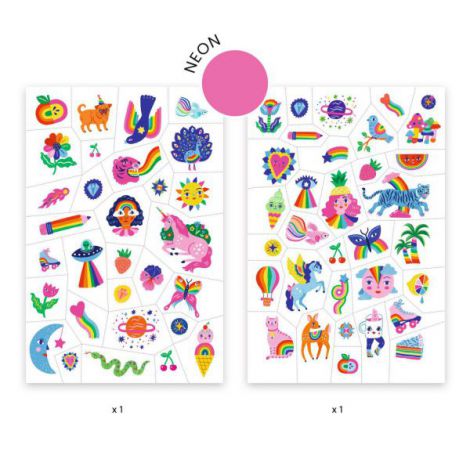 Tatuaje Djeco Curcubee Neon | Jucării Sigure - imagine 3