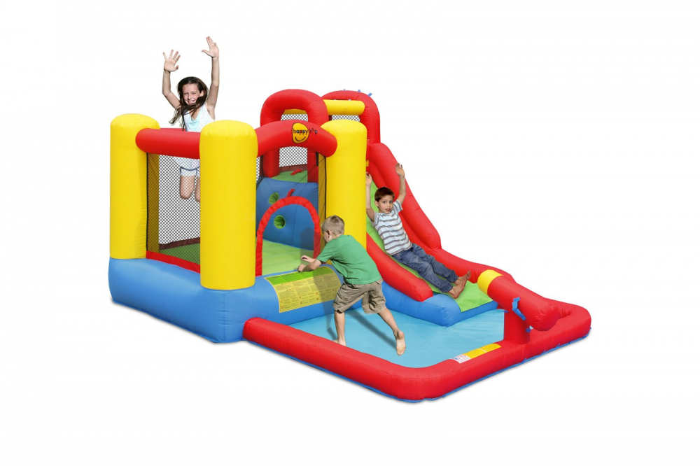 Saltea Gonflabilă Happy Hop cu Piscină și Tobogan - imagine 3