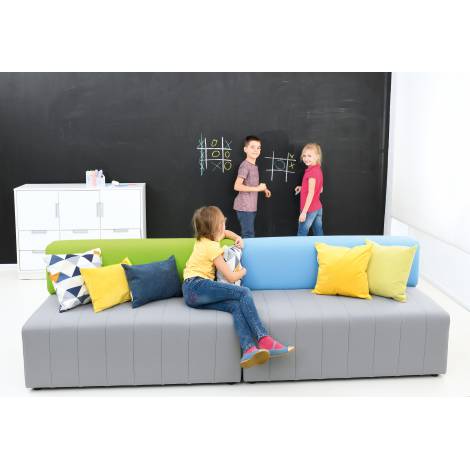 Canapea Grădiniță Gri-Albastru Moje Bambino Ignifugă - imagine 3