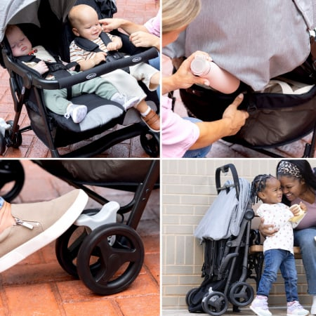 Carucior Gemeni Graco DuoRider Steeple Gray - imagine 7