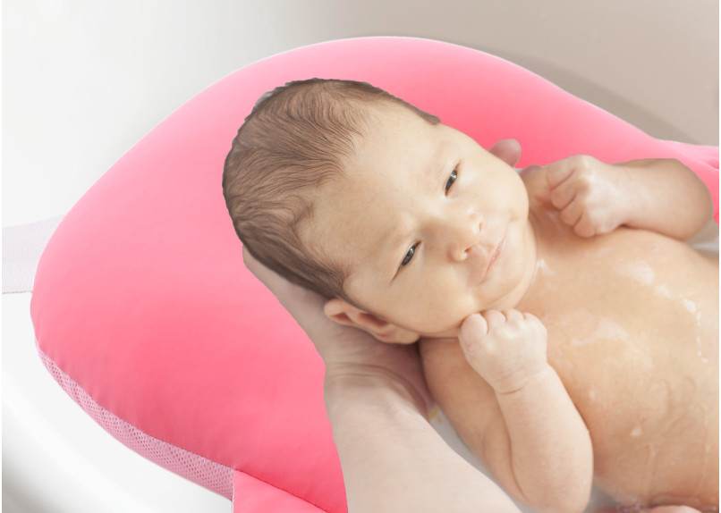 Salteluta Suport Baie BabyJem Balena Roz - imagine 2
