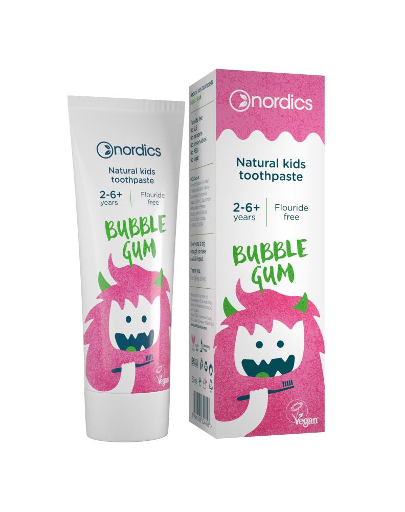 Pasta de Dinti Naturală Copii Nordics Bubble Gum