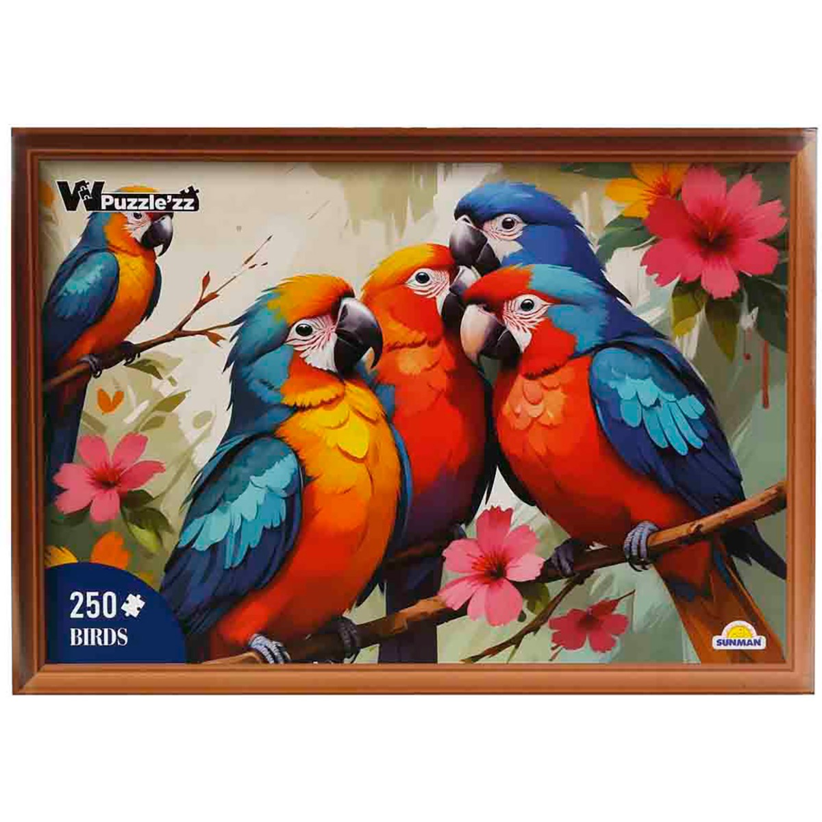 Puzzle Witty Puzzlezz Familie de Papagali 250 Piese