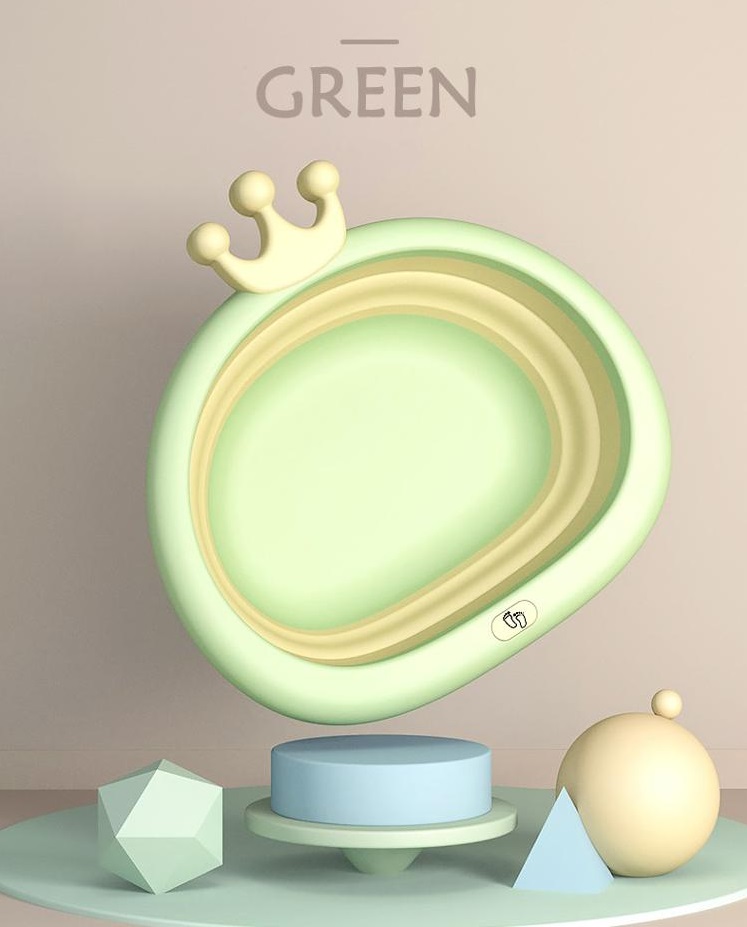 Vas pliabil Little Mom Royal Green 4.2L, fără BPA
