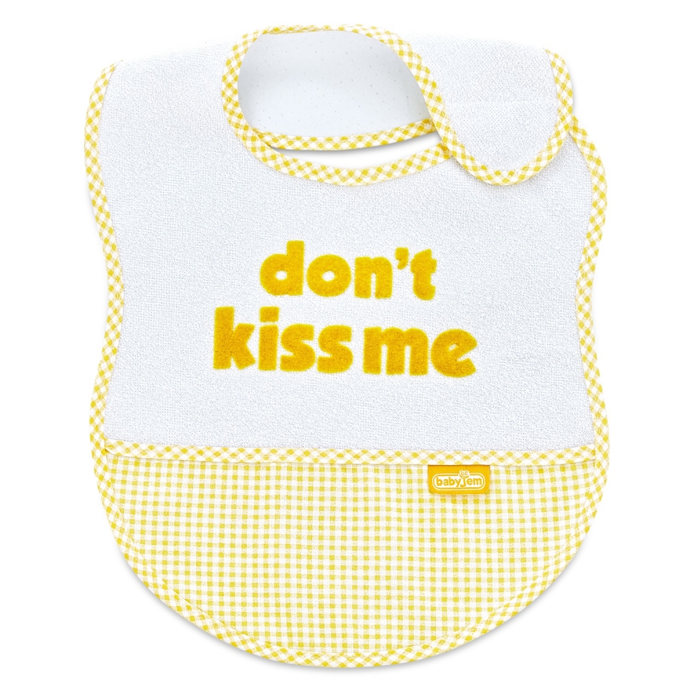 Baveta BabyJem Dont Kiss Me Galben