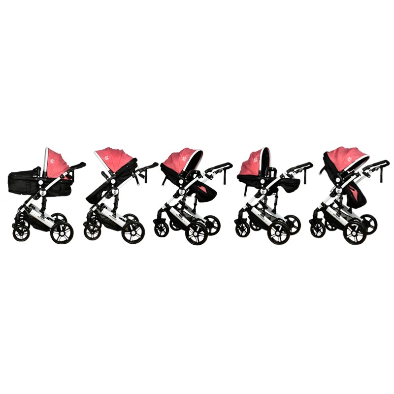 Carucior 2 in 1 Buf Boof X-2 Plus Rosu, Reversibil - imagine 4