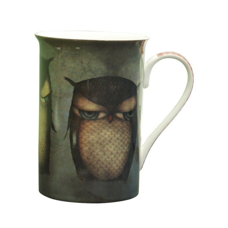Cana Grumpy Owl Portelan | Cadou Ideal 250ml - imagine 2