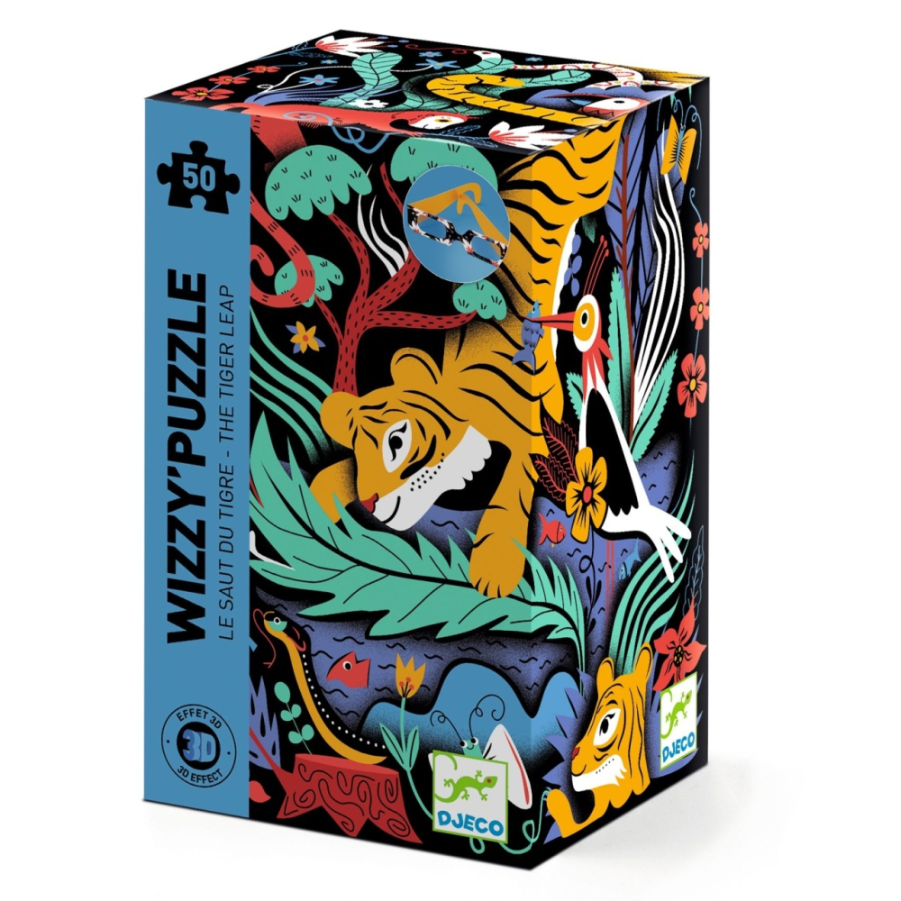 Puzzle 3D Saltul Tigrului Djeco - Magie 3D