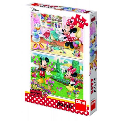 Puzzle 2 in 1 Minnie Dinotoys | 77 Piese