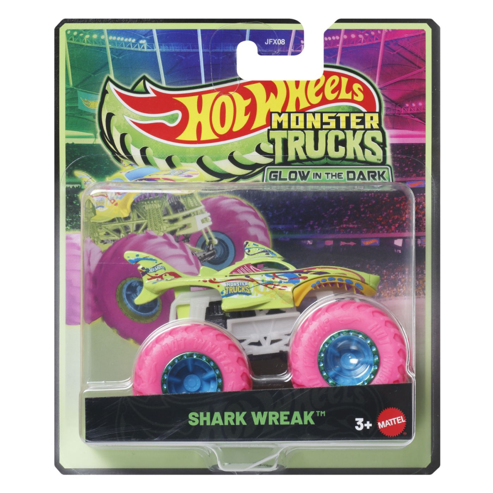 Hot Wheels Monster Truck Glow Shark Wreak 1:64