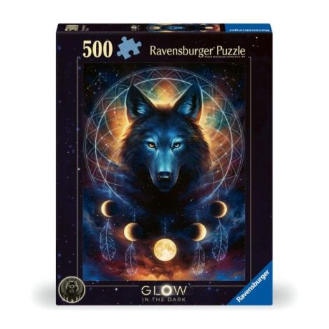 Puzzle Lup 500 piese, luminează în întuneric - Ravensburger - imagine 2