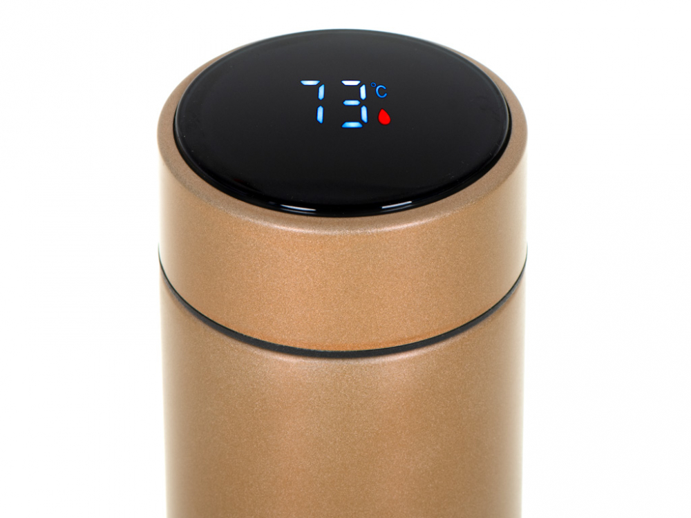 Cana termos smart LED Ikonka, 500 ml, Golden - imagine 2