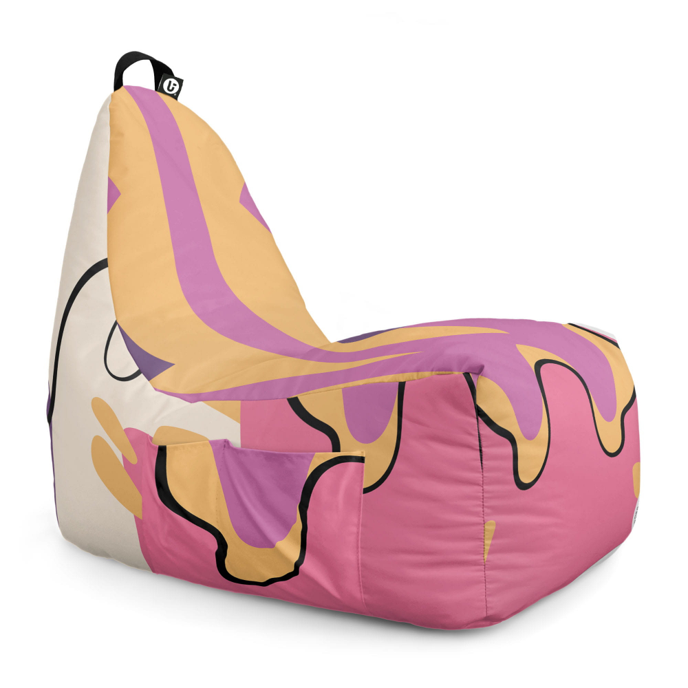 Fotoliu Puf Bean Bag Chill XL Jungle Mov Updeco - imagine 6