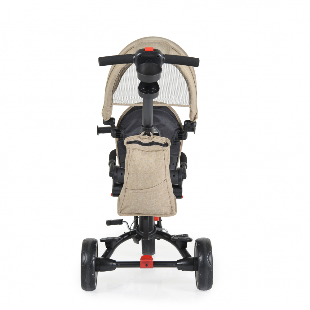 Tricicleta Byox Pluto Beige Pliabilă cu Scaun Rotativ - imagine 6