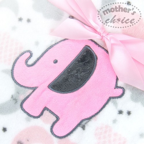Paturica Fleece Elefantel Roz | Mother's Choice