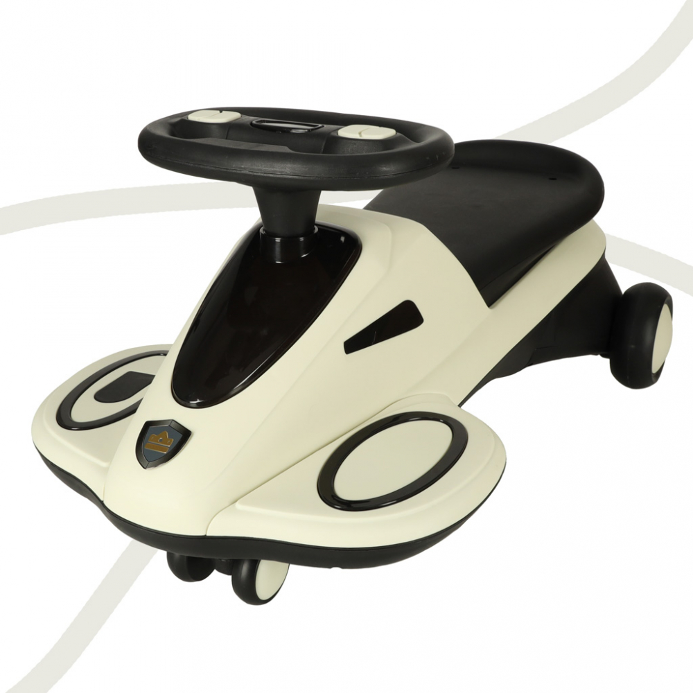 PlasmaCar Ikonka Beige/Black, fara pedale, LED - imagine 2