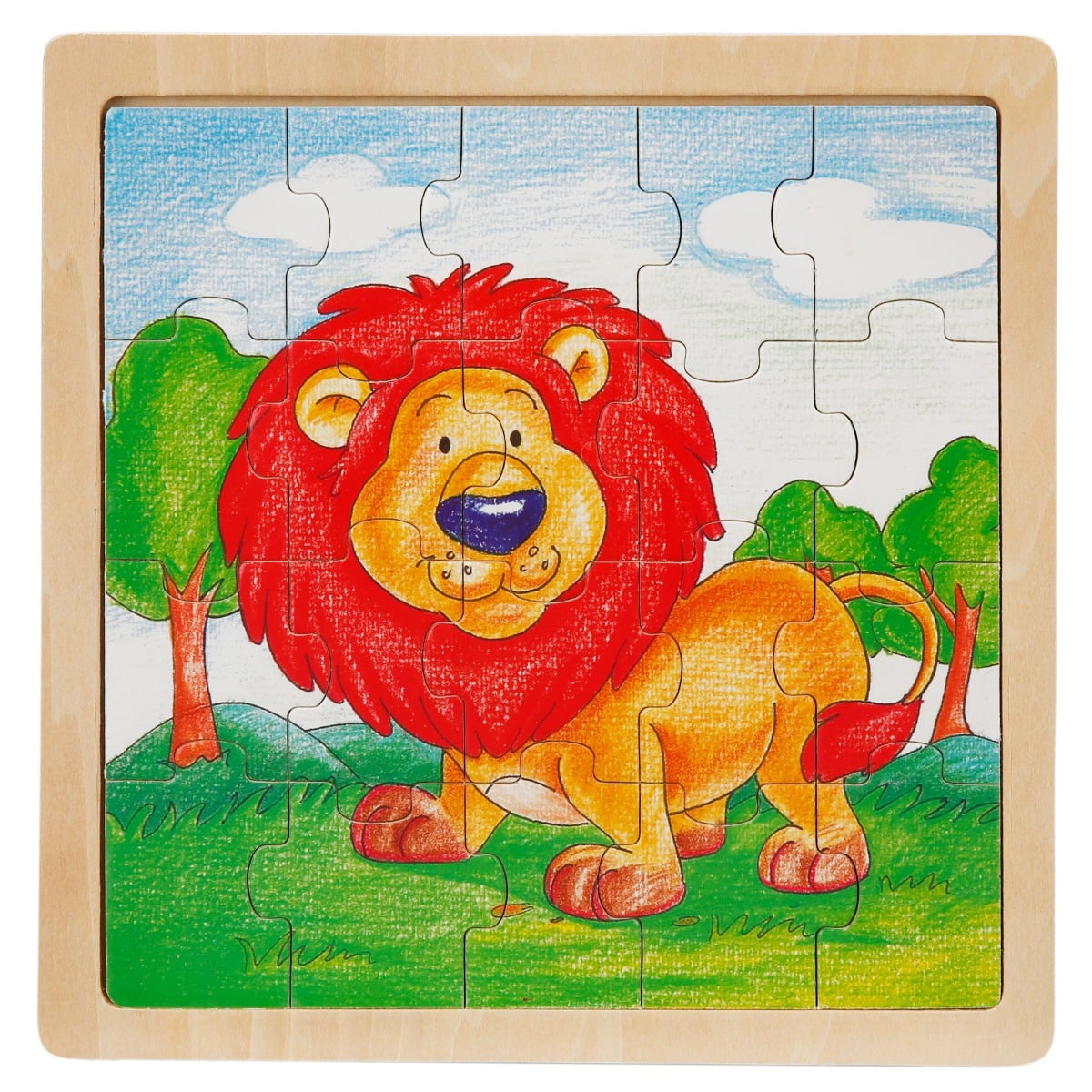 Puzzle Lemn Animale 20 Piese Sunman