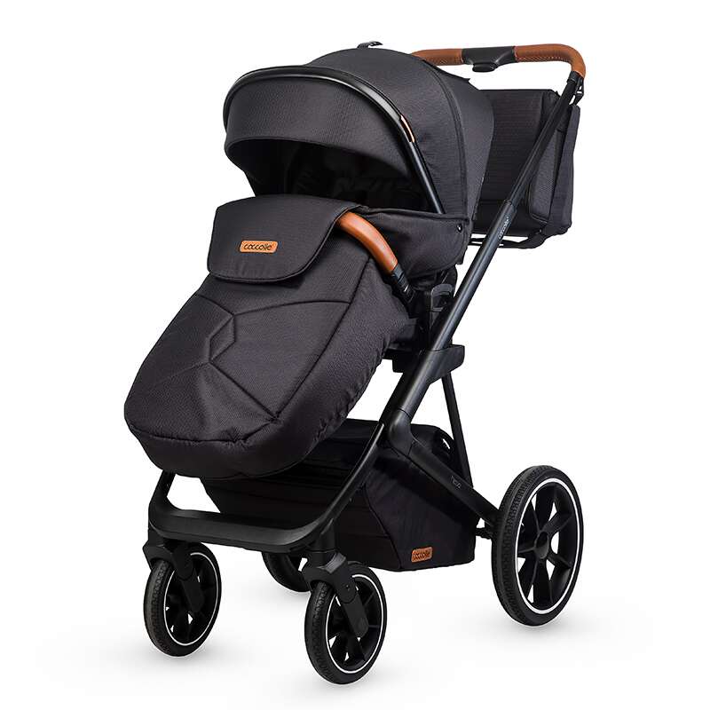 Coccolle Nessia 2in1, Roti Cauciuc, Negru - imagine 4