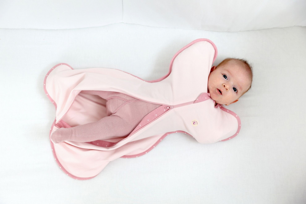 Sac de dormit Swaddle First Sleep Pink, Kids Decor - imagine 2
