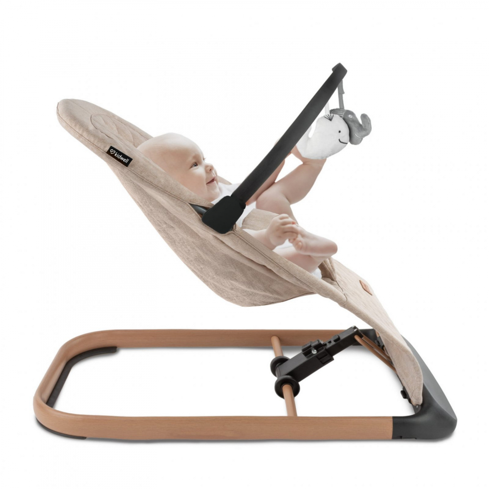 Balansoar Kidwell Pliabil Lemn Beige - imagine 2