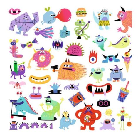 Abtibilduri Monstruleti Djeco - 160 de stickere - imagine 2