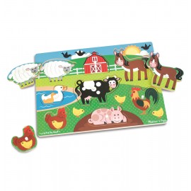 Puzzle Lemn Ferma Animalelor Melissa & Doug - imagine 2