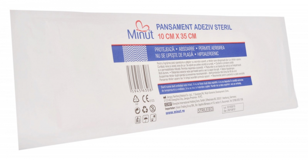 Pansament Adeziv Steril Minut 10x35cm