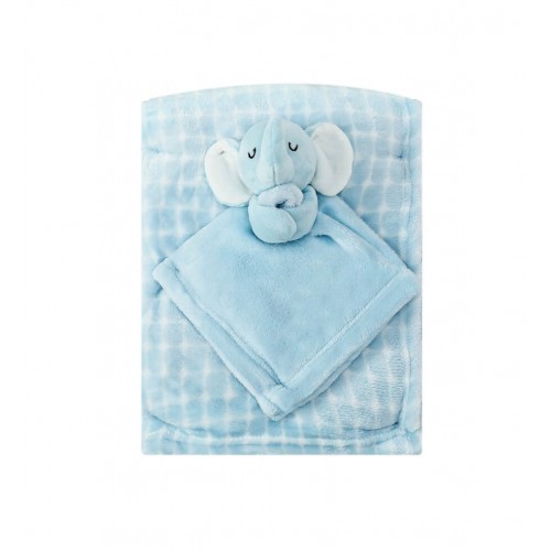 Set Cadou Bebeluși Infancie cu Păturică Fleece și Elefant - imagine 4