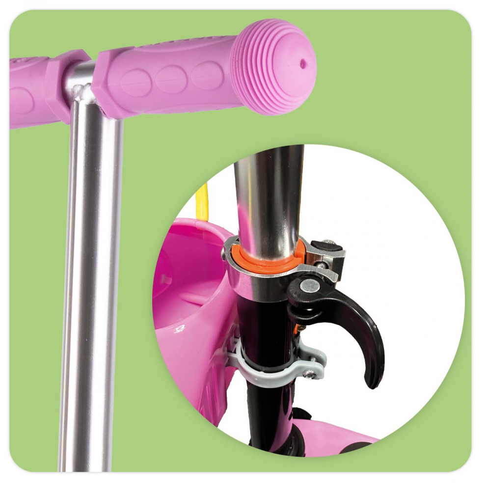 Trotineta Malplay Pink LadyBug cu scaunel - imagine 4