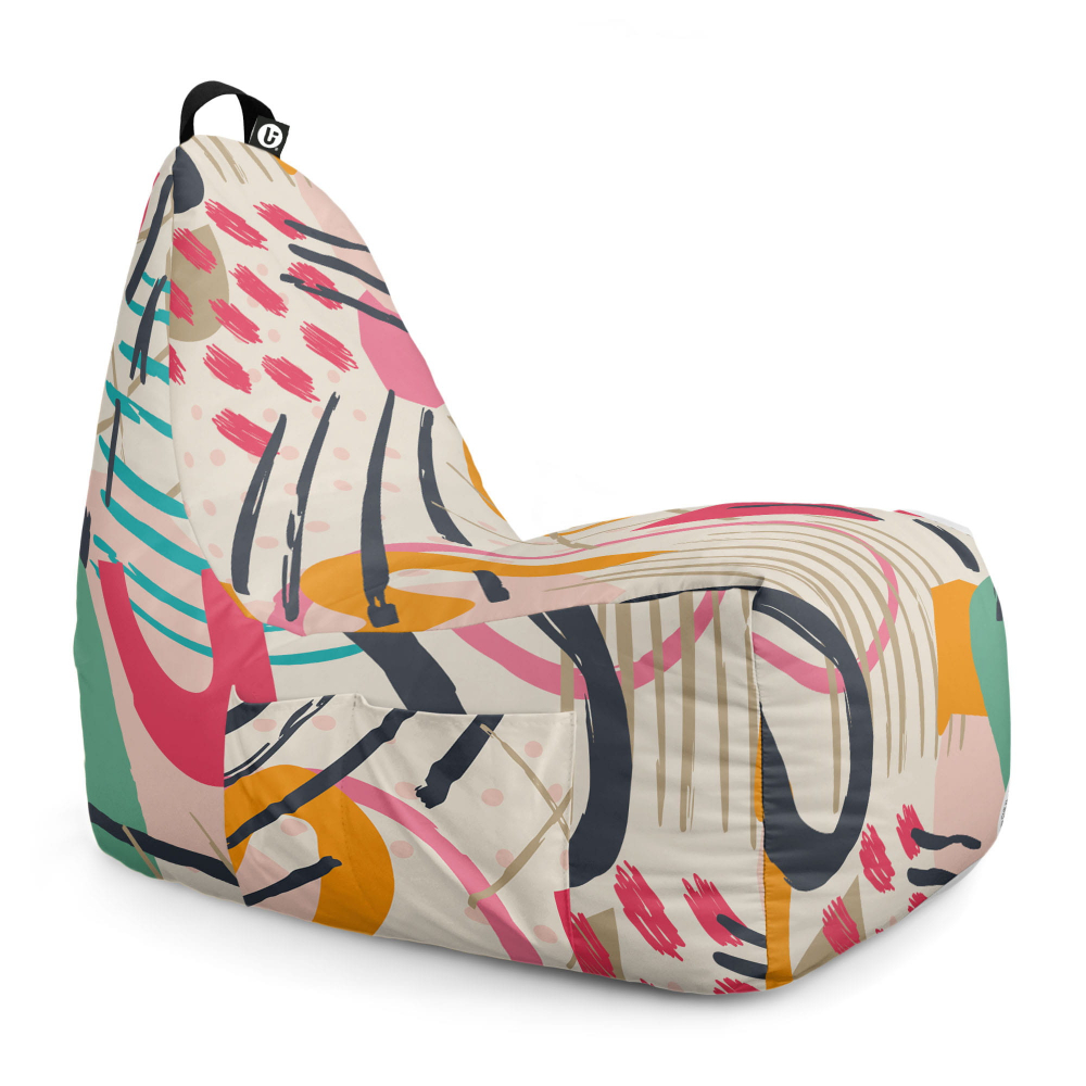 Fotoliu Puf Chill XL Updeco, Abstract Peony - imagine 6