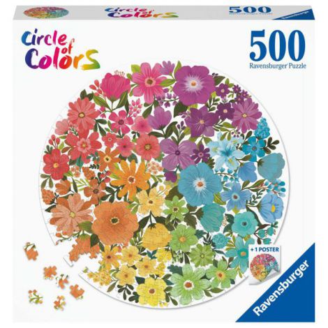 Puzzle Ravensburger Cerc Flori 500 Piese Relaxant