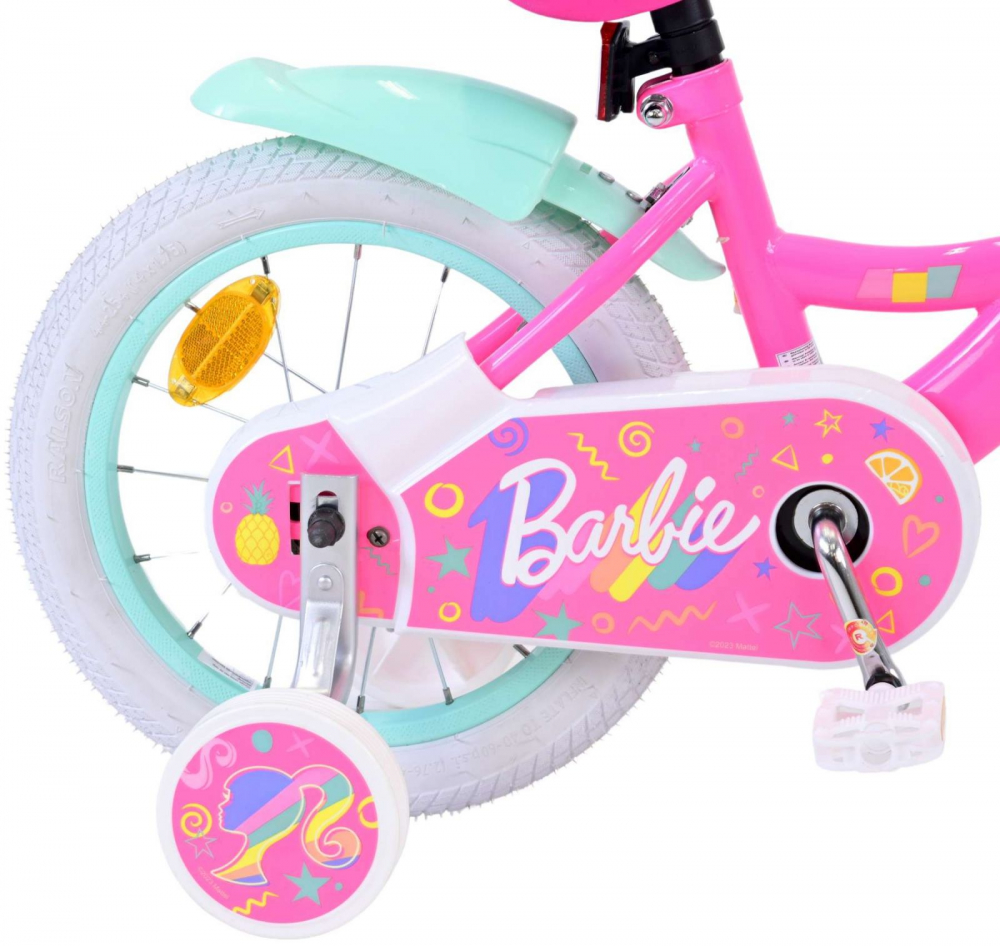 Bicicleta Barbie 14" Eandl Cycles cu Cosulet și Frână - imagine 6