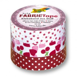 Banda Textilă Adezivă Roșu Folia Paper | Set 3 Bucăți