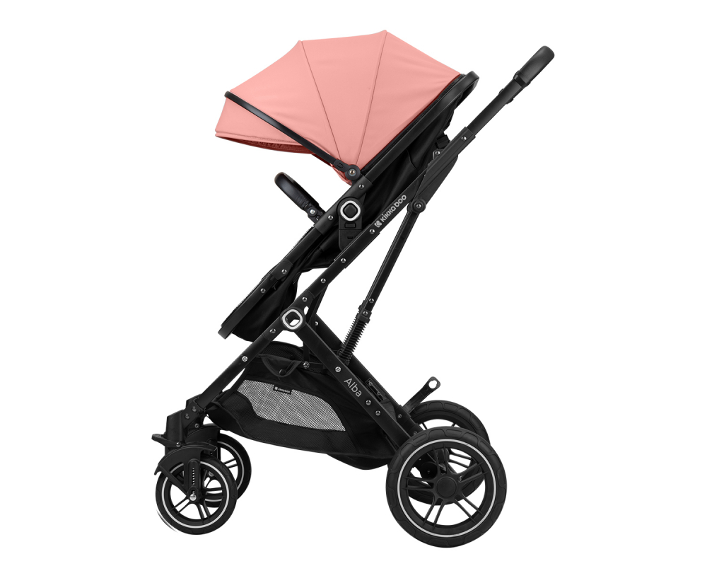 Carucior Transformabil 3 in 1 KikkaBoo Alba Pink - imagine 7